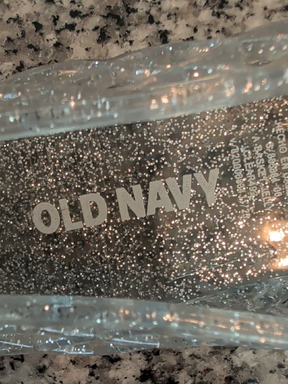 Old Navy Silver Glitter Clear Jelly Flats - Picture 2 of 5